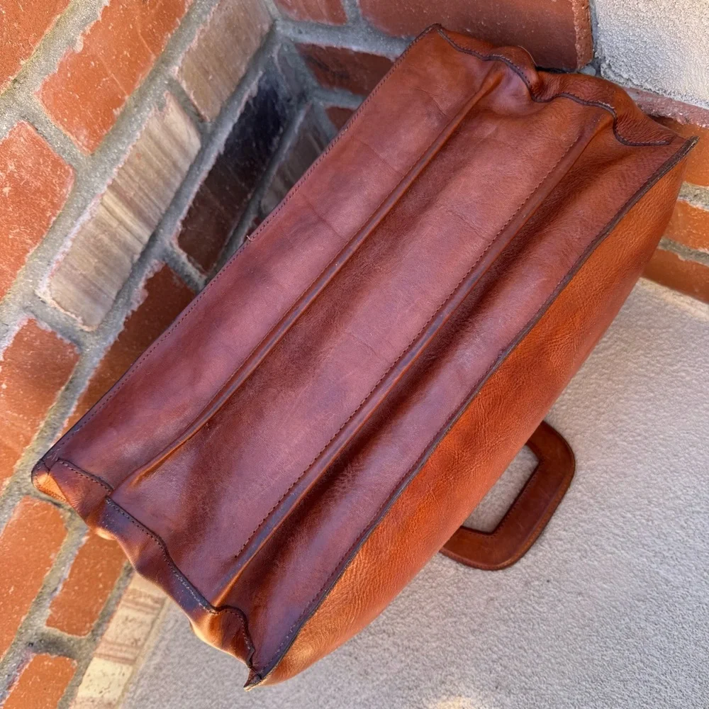 VTG Fabrizio Paini Leather Briefcase from Parma Italy 🇮🇹